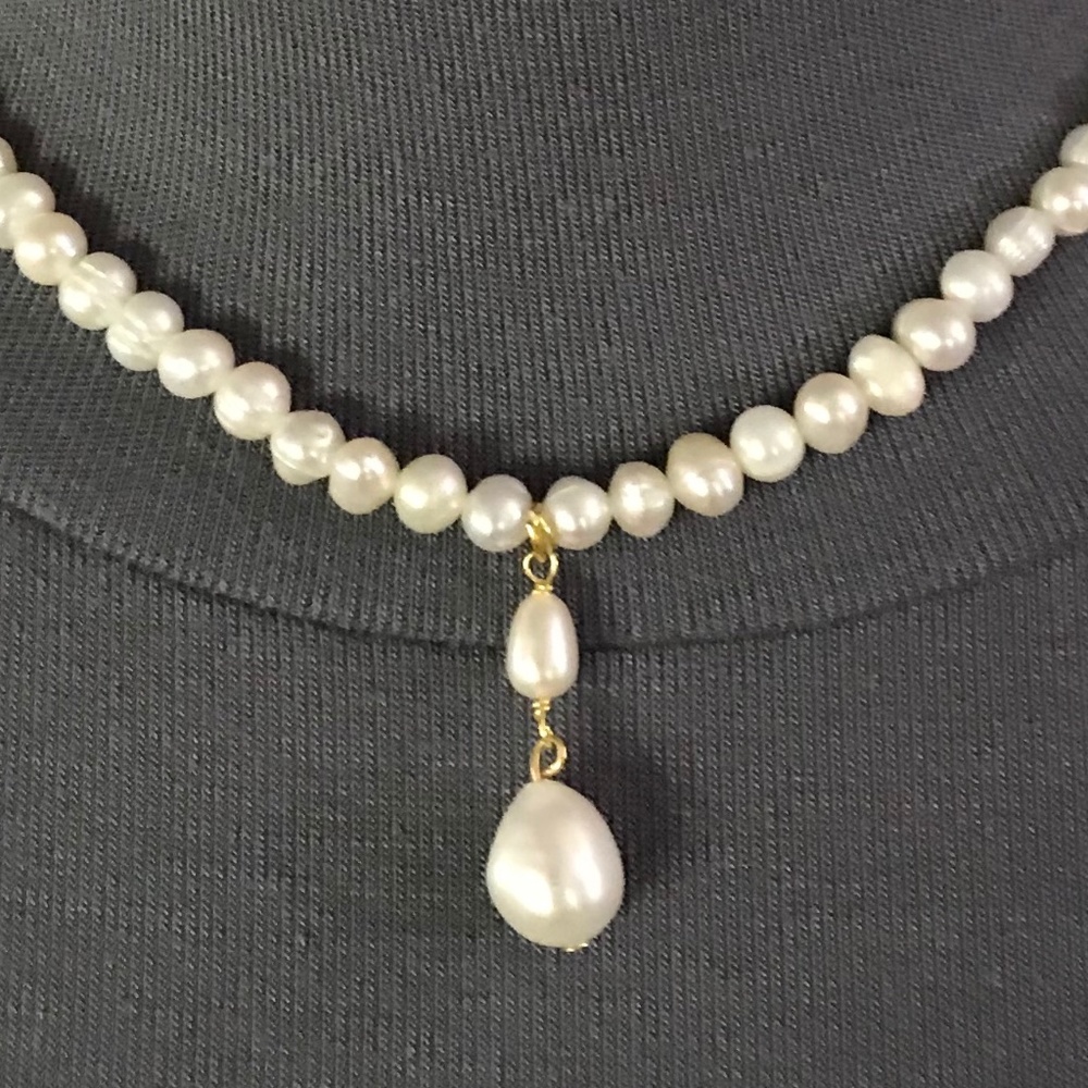 The Princess Bride Buttercup Natural Pearl Drop Necklace, Handmade Replica - Picture 7 of 14